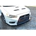 Накладка сплиттер на передний бампер вариант 5 на Mitsubishi Lancer X Evo